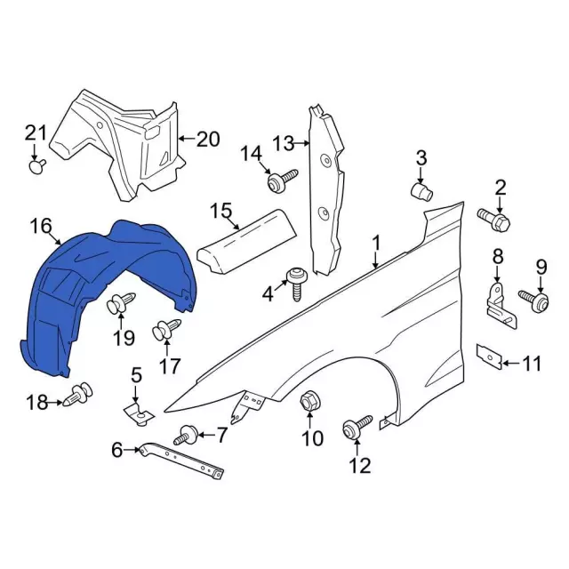 KR3Z16102A - : Fender Liner for Ford: Mustang Image