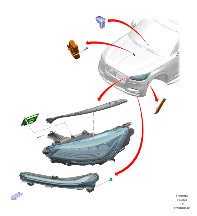 W706805S902 - Body: Fender Liner Screw for Ford Image
