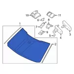 LL3Z1503100A - : Windshield for Ford: F-150 Image