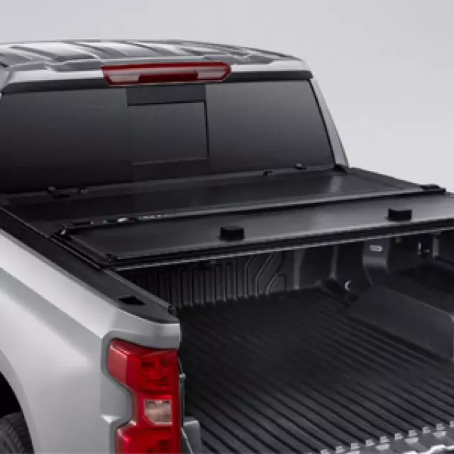 84060327 - Exterior: Bed Tonneau Cover, Hard Tri-Fold for GM Image