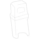 14076002411A28 - Body: Lock Knob for Mercedes-Benz Image