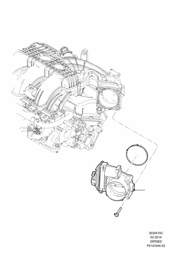 9T4Z9B989B - Emission Control: Throttle Position Sensor for Ford Image