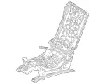 2479203205 - Rear Seat: Seat Frame Base for Mercedes-Benz: EQB 250+, EQB 300, EQB 350, GLB250, GLB35 AMG Image