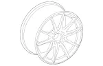 19040114007X21 - : Wheel Exchange Spoked 12JX20H2 ET52 for Mercedes-Benz Image