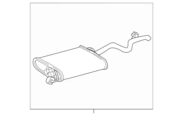 1634904401 - Exhaust: Muffler W/Tailpipe for Mercedes-Benz Image