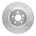 63131168R - : DFC Brake Rotor - Drilled and Slotted - Silver for DYNAMIC FRICTION Image