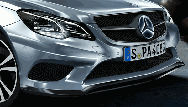 2078800208 - Exterior: Front Apron Spoiler Lip - Primed for Mercedes-Benz: E250, E300, E350, E400, E43 AMG, E550, E63 AMG S Image