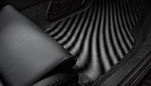 98204480000 - : Carbon Floor Mats With Leather Edging, Black for Porsche Image