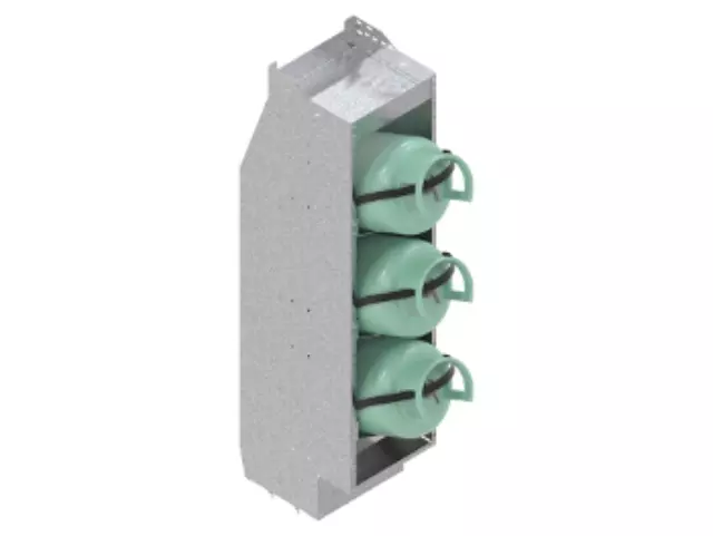 19419009 - Cargo Management: Van Storage Refrigerant Tank Rack for Chevrolet: Express 2500, Express 3500, Express 4500 | GMC: Savana 2500, Savana 3500, Savana 4500 Image