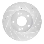 63167033R - : DFC Brake Rotor - Drilled and Slotted - Silver for DYNAMIC FRICTION Image