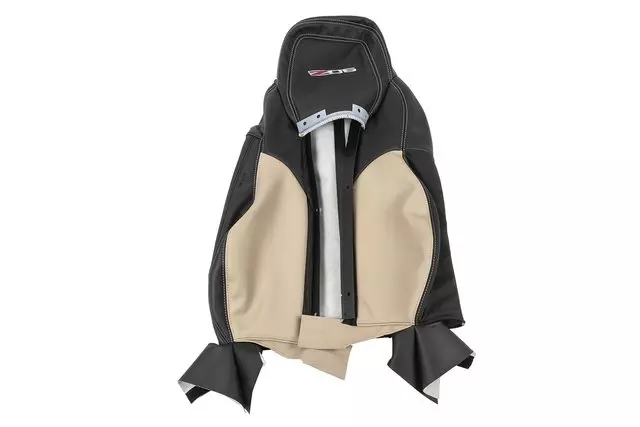 19293170 - : Ebony and Light Cashmere Passenger Seat Back Cover for GM Image
