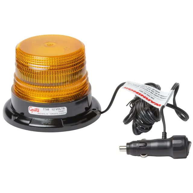 77483 - : Mighty Mini LED Strobe Lights, Magnet Mount with Auxiliary Power Cord for Grote Lighting Image