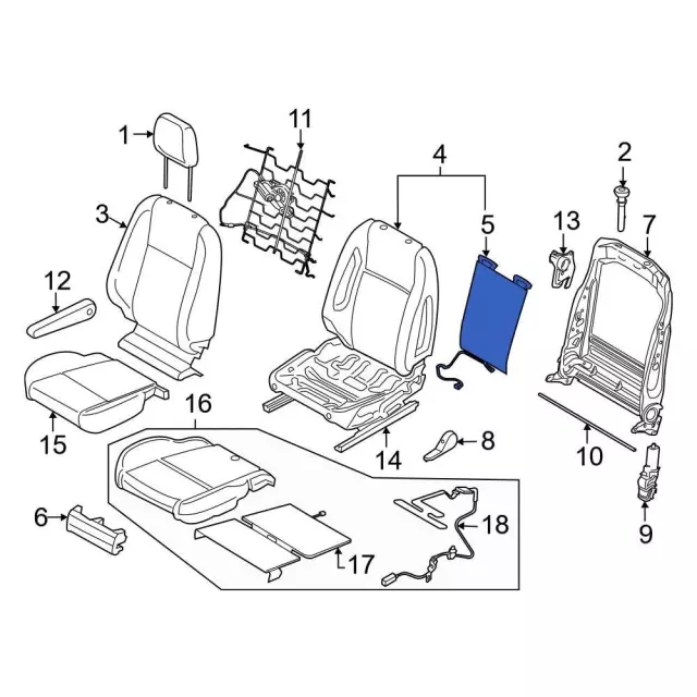 LK4Z14D696A - : Seat Back Heater for Ford: Transit-150, Transit-250, Transit-350, Transit-350 HD Image