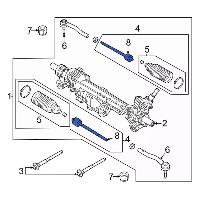 NB3Z3280E - Steering: Inner Tie Rod for Ford Image