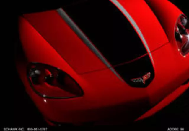 Graphics - Hood - Silver W/ Red Accent - GM (17802460)