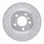 63131143R - : DFC Brake Rotor - Drilled and Slotted - Silver for DYNAMIC FRICTION Image
