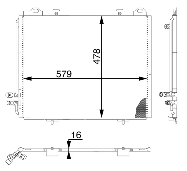 AC196000S - : A/C Condenser for Behr Image