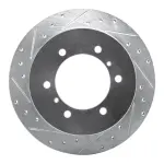 63172054L - : DFC Brake Rotor - Drilled and Slotted - Silver for DYNAMIC FRICTION Image