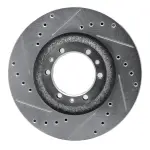 63137008L - : DFC Brake Rotor - Drilled and Slotted - Silver for DYNAMIC FRICTION Image