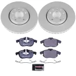 ESK985 - : Genuine Geomet Coated Rotors, ECE-R90 Brake Pads + Hardware Kit for PowerStop Image