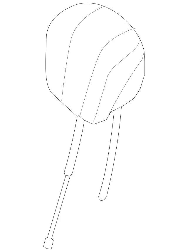 2229706003 - Rear Seat Bench: Head Restraint for Mercedes-Benz Image