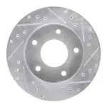 63145001R - : DFC Brake Rotor - Drilled and Slotted - Silver for DYNAMIC FRICTION Image
