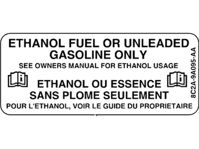 8C2Z9A095A - Body: Label for Ford: E-150, E-250, E-350 Super Duty, E-450 Super Duty Image
