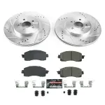 K7892 - : Z23 Daily Driver Carbon-Fiber Ceramic Brake Pad and Drilled &amp; Slotted Rotor Kit for PowerStop Image