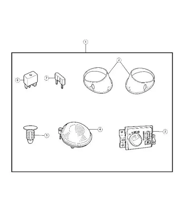 Fog Lamp - Mopar (55077470AB)
