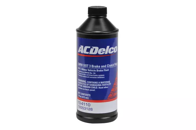 104110 - : Brake Fluid for Buick: Enclave, LaCrosse, Lucerne, Regal, Verano | Cadillac: ATS, CTS, DTS, ELR, Escalade, Escalade ESV, Escalade EXT, SRX, STS, XT4, XTS | Chevrolet: Avalanche, Aveo, Aveo5, Camaro, Captiva Sport, City Express, Colorado, Corvette, Cruze, Cruze Limited, Equinox, Express 1500, Express 2500, Express 3500, HHR, Impala, Impala Limited, LCF 3500, LCF 3500HG, Malibu, Malibu Limited, Silverado 1500, Silverado 1500 LD, Silverado 2500 HD, Silverado 3500 HD, Sonic, Suburban, Suburban 1500, Suburban 2500, Suburban 3500 HD, Tahoe, Traverse, Trax, Volt | GMC: Acadia, Acadia Limited, Canyon, Savana 1500, Savana 2500, Savana 3500, Sierra 1500, Sierra 1500 Limited, Sierra 2500 HD, Sierra 3500 HD, Terrain, Yukon, Yukon XL, Yukon XL 1500, Yukon XL 2500 | Saturn: Relay Image