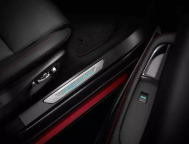 J9C11679PVJ - Exterior: Sill Treadplates - Illuminated - Ebony for Jaguar: E-Pace Image