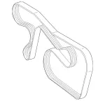 19937896 - : V-Ribbed Belt for Mercedes-Benz Image