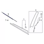 LJ6Z7821453A - Body: Belt Molding for Ford: Escape Image