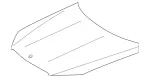 1678800300 - : Hood for Mercedes-Benz: GLE350, GLE450, GLE450e, GLE53 AMG, GLE580, GLE63 AMG S Image