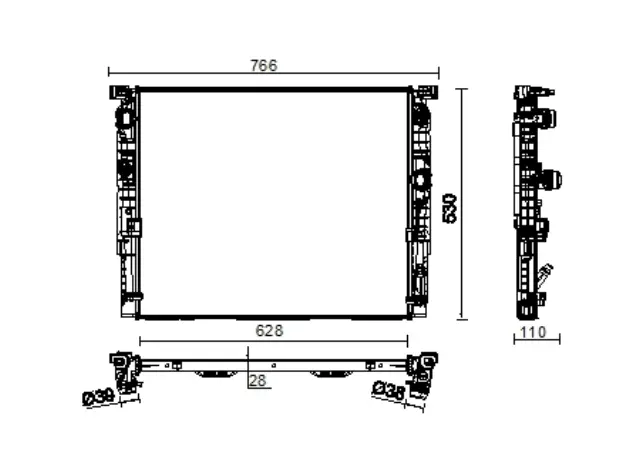 CR2198000P - : Radiator for Behr Image