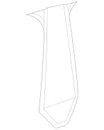 117690027964 - Body: Pillar Molding for Mercedes-Benz Image