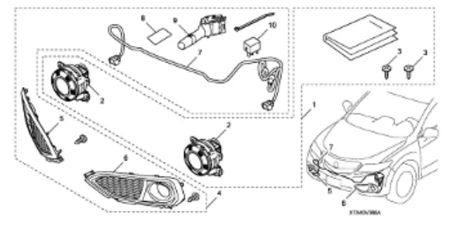 8V38TX4200A - Unclassified: Attachment Fog Light for Acura Image