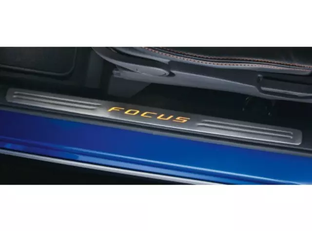 8S4Z54132A08AA - Interior: Door Sill Plates, Stainless Steel for Ford: Focus Image