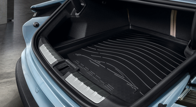 9J104400001 - Interior: 2023 Porsche Taycan Rear Trunk Luggage Compartment Liner Black for Porsche: Taycan Image