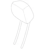 21297020508N54 - Body: Headrest for Mercedes-Benz Image