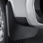 86517281 - Body: Rear Splash Guards - Black with Bowtie Logo for Chevrolet: Silverado 1500, Silverado 1500 LTD Image