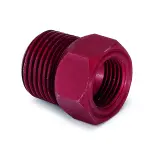 2273 - : FITTING, ADAPTER, 1/2" NPT MALE, ALUMINUM, RED, FOR MECH. TEMP. GAUGE for AutoMeter Image
