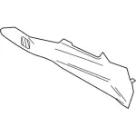 GB5Z7804608AA - Body: Side Trim Panel for Ford: Explorer, Police Interceptor Utility Image