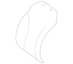 22291071331B55 - Body: Seat Back Cover for Mercedes-Benz Image