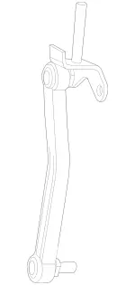 1663200732 - Front Axle: Link Rod for Mercedes-Benz: GL350, GL450, GL550, GL63 AMG, GLE300d, GLE350, GLE400, GLE43 AMG, GLE450 AMG, GLE550e, GLE63 AMG, GLE63 AMG S, GLS350d, GLS450, GLS550, GLS63 AMG, ML250, ML350, ML400, ML550, ML63 AMG Image