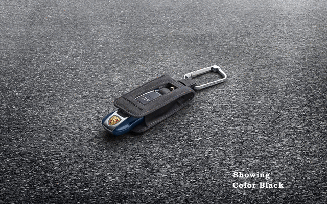 971044005A - Interior: 2019-2023 Porsche - Leather Key Pouch In Alcantara for Porsche: 911, Cayenne, Panamera, Taycan Image