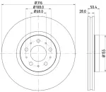355110572 - : Disc Brake Rotor for Hella Pagid Image