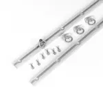 BXR68S - : 68" Short Bed Silver Set. 2 anodized aluminum rails, 4 SS locking slides for Hi-lift Jack Image