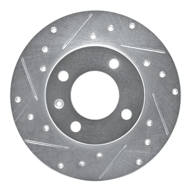 63174000L - Brakes &amp; Brake Parts: DFC Brake Rotor - Drilled and Slotted - Silver for DYNAMIC FRICTION Image