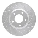 63180065R - : DFC Brake Rotor - Drilled and Slotted - Silver for DYNAMIC FRICTION Image